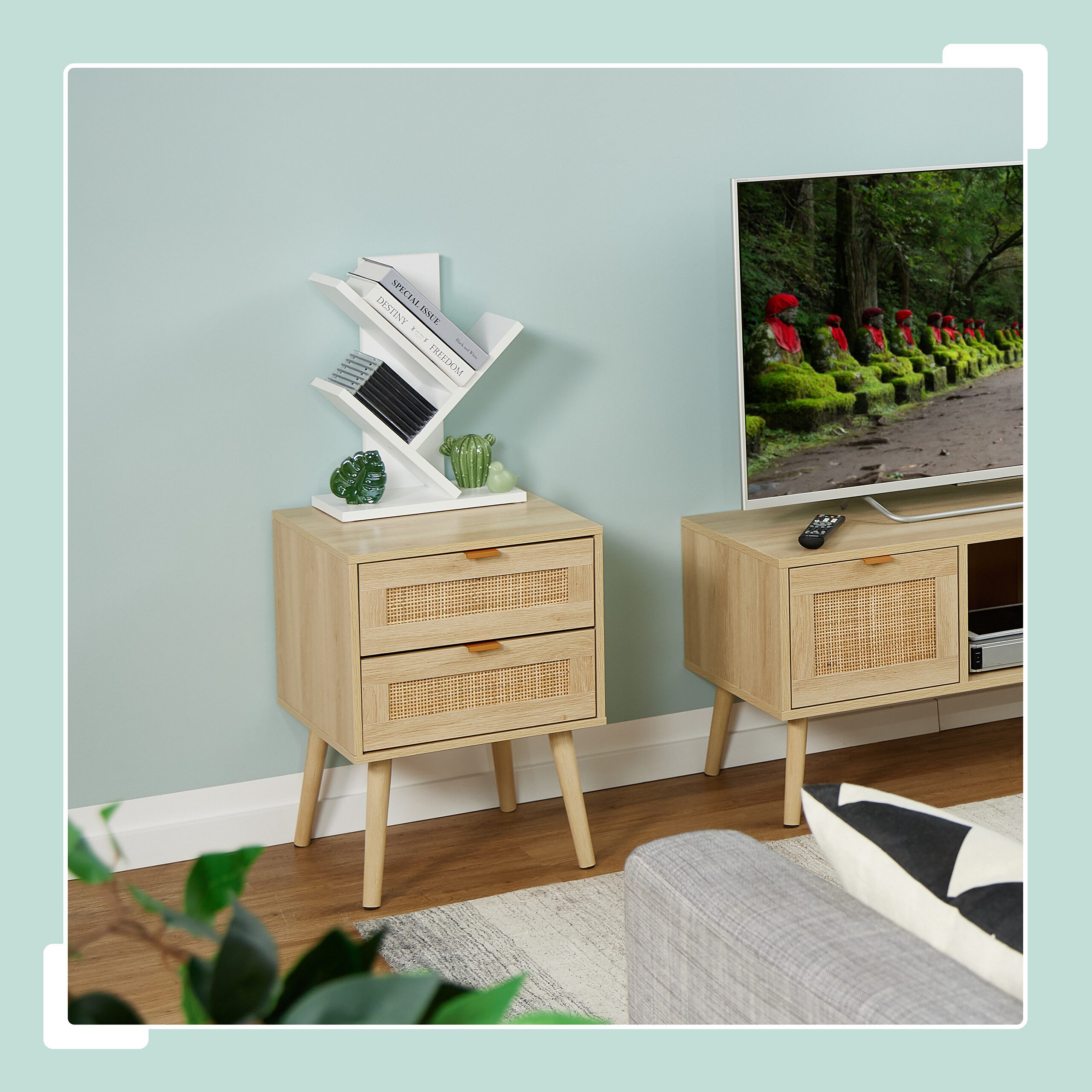 relaxdays Bücherregal Weißes Bücherregal in Baumform, M günstig online kaufen