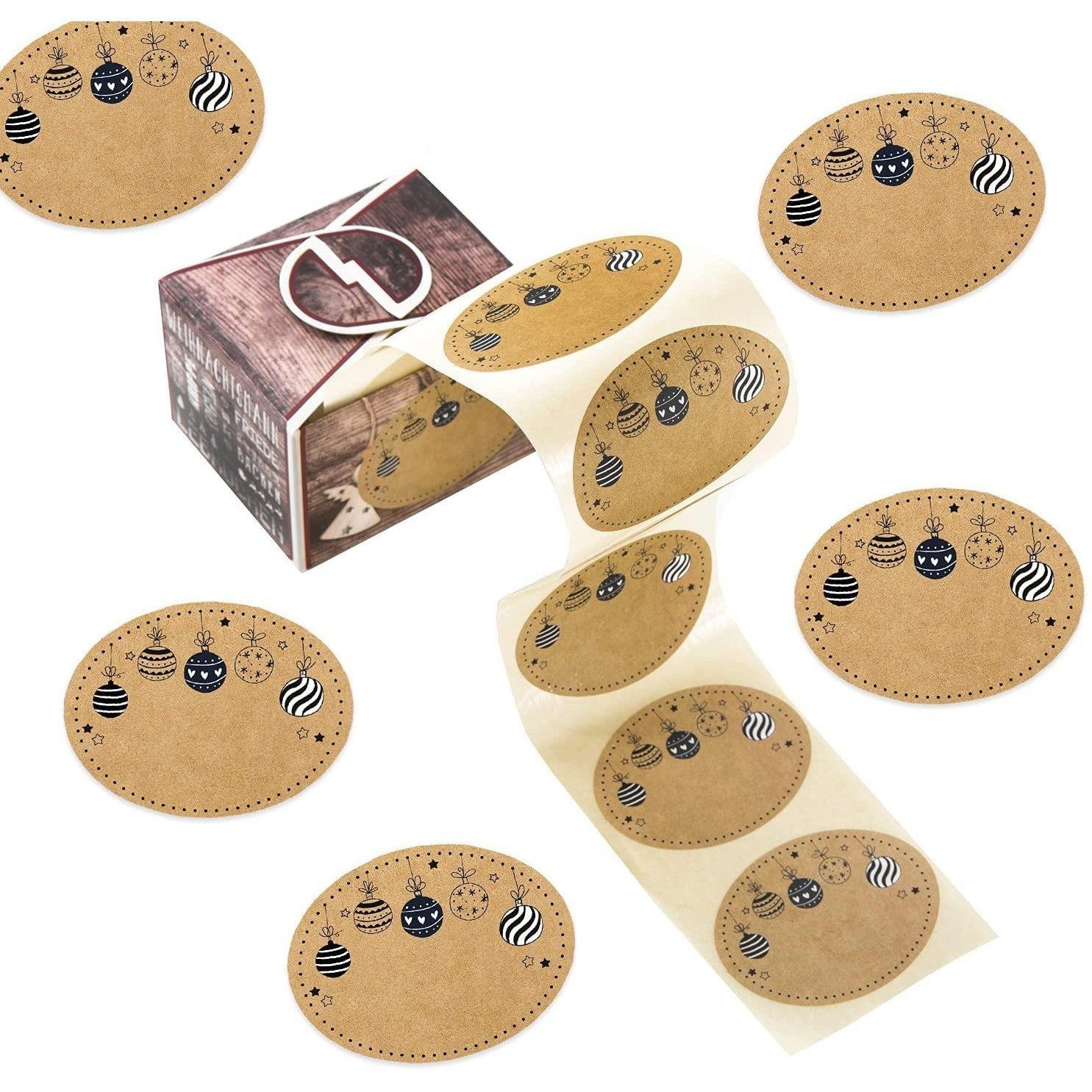 Logbuch-Verlag Dekofigur 200 Weihnachtsaufkleber auf Rolle zum Beschriften günstig online kaufen