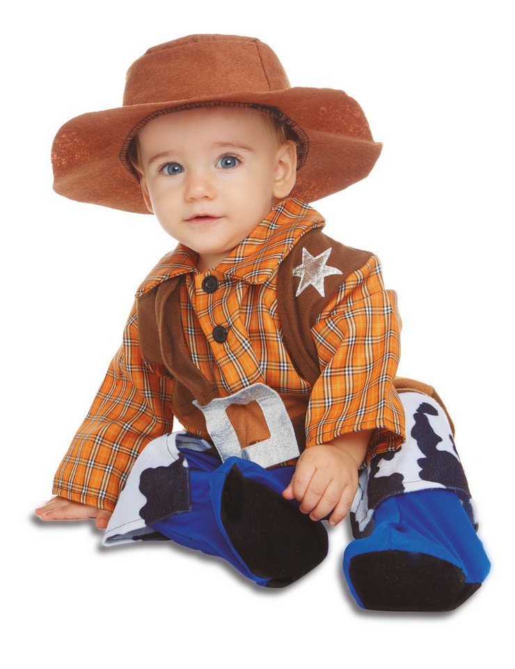 Viving Costumes Kostüm Cowboy-Kostüm für Babys Faschingskostüm braun-blau