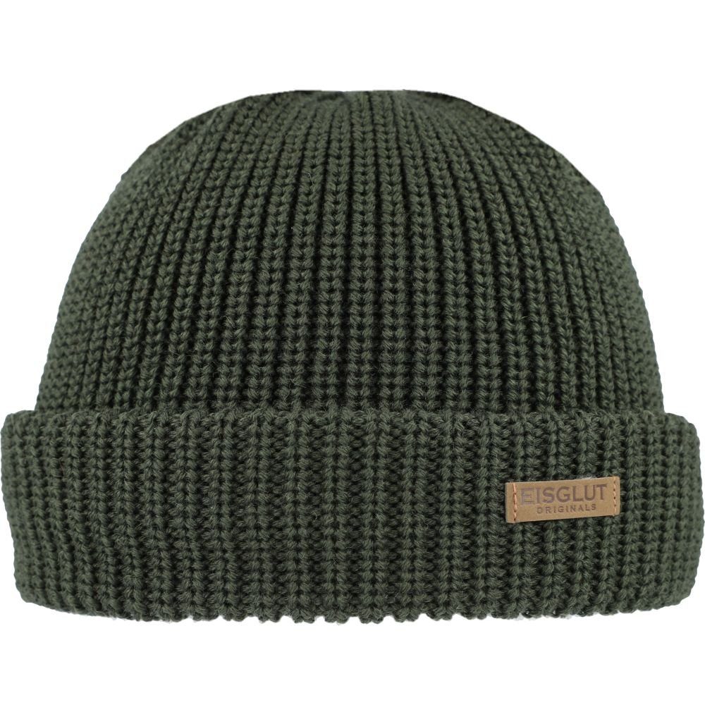 Eisglut Strickmütze Kurze sportliche Strickmütze mit Umschlag/leicht/warm