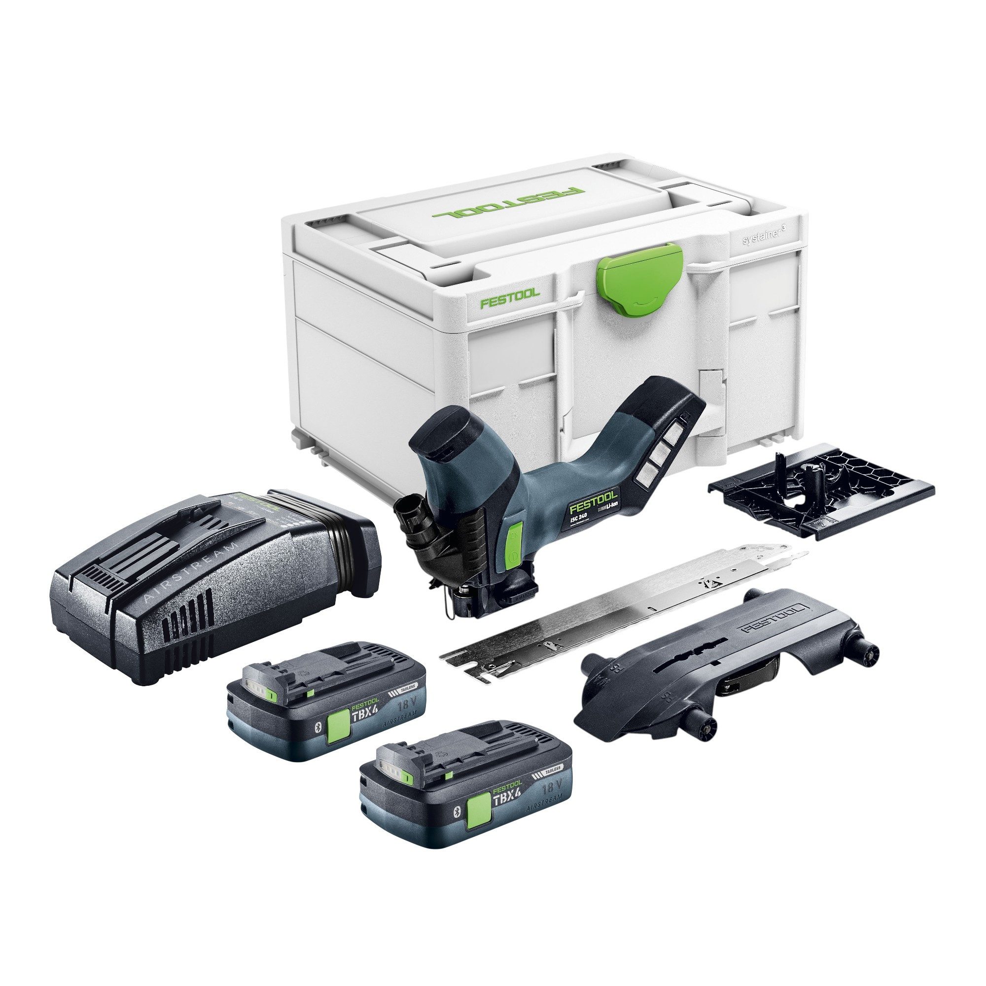 FESTOOL Akku-Säge ISC 240 EB-Basic Akku Dämmstoffsäge 18 V 240 mm + 2x Akku 4,0 Ah