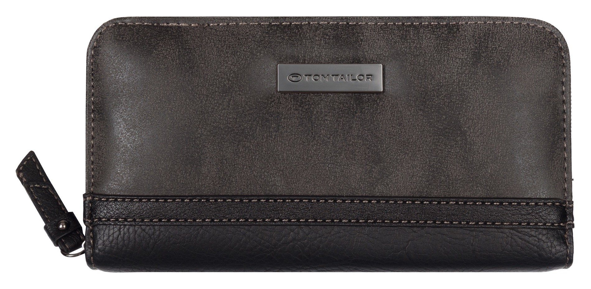 TOM TAILOR Geldbörse Elin, mit außergewöhnlicher seitlichen Aufhängung und Kontrast-Steppung