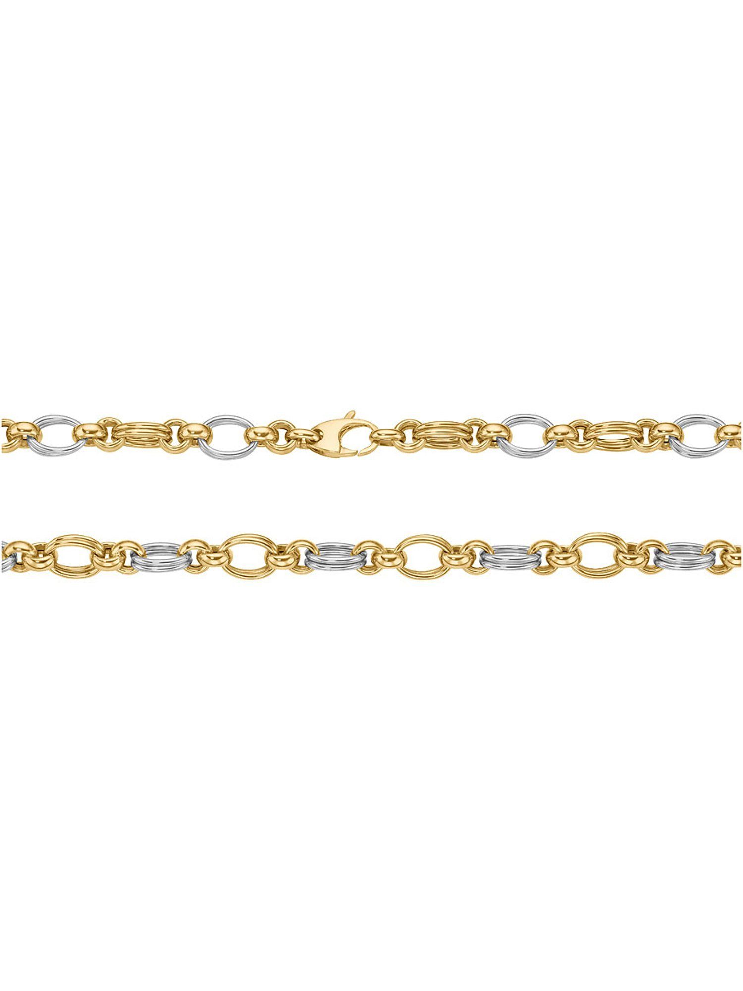 CHRIST Damen-Kette Goldkette Gelbgold, CHRIST Weißgold 375er 375er