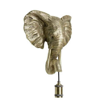 Light & Living Wandleuchte Hochwertige Tier Wandleuchte Elefant Lampe ca. 36 cm, ohne Leuchtmittel, Detalliert gearbeitet, höhenverstellbar