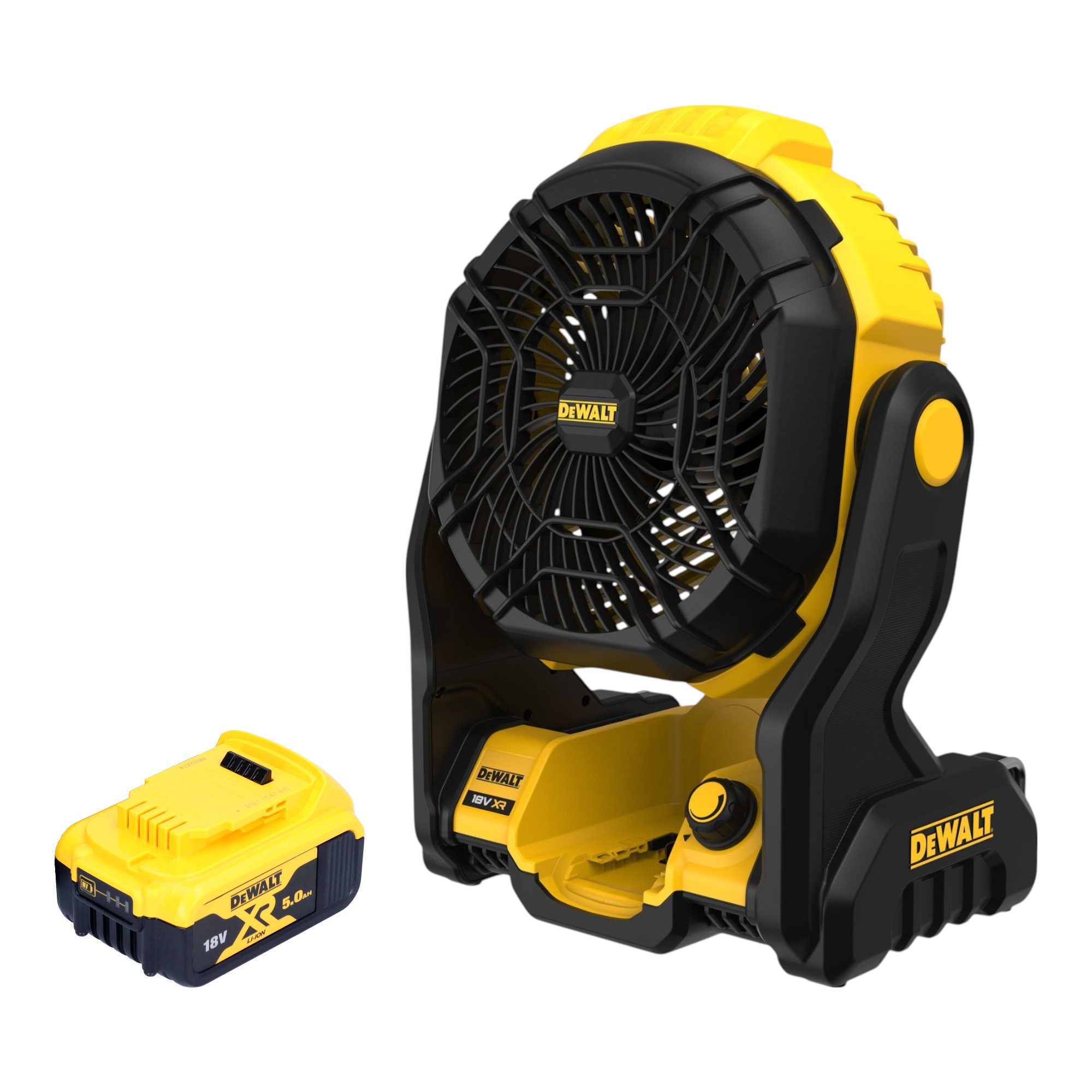 DeWalt Akku-Standventilator DCE 512 N Akku Ventilator 18 V + 1x Akku 5,0 Ah - ohne Ladegerät