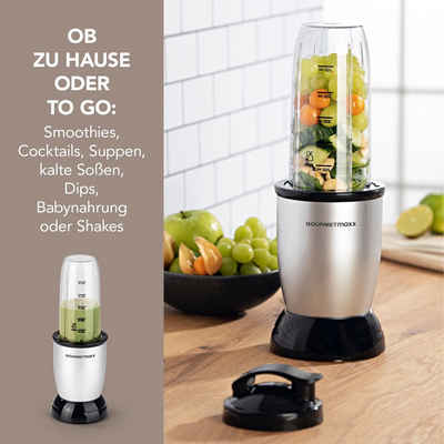 GOURMETmaxx Smoothie-Maker Nutrition Mixer 4-tlg., 500,00 W, inkl. To Go Deckel, Mixbecher 700ml