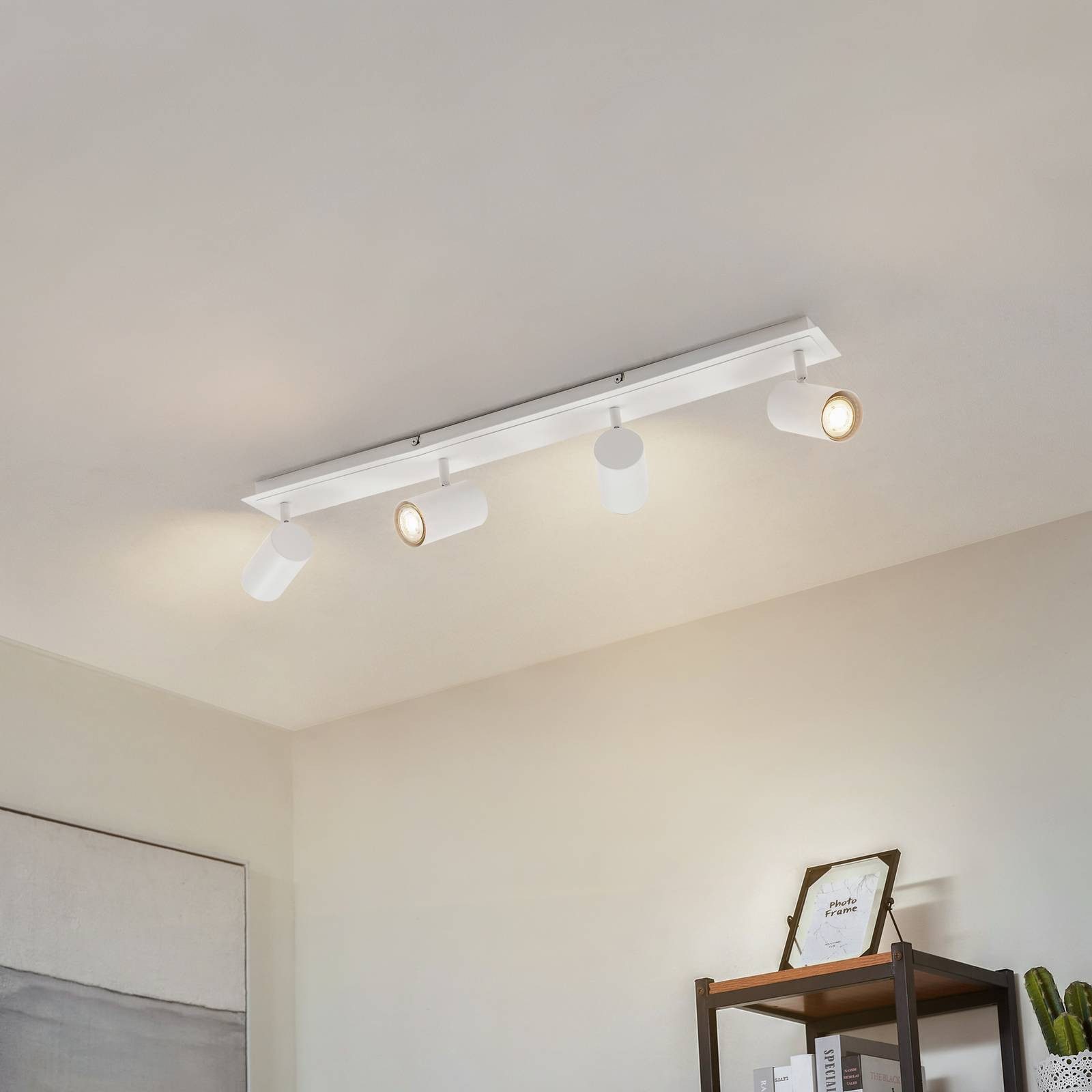 Lindby Deckenstrahler Joffrey, Metall, Weiß IP20, 4 x 10 W LED