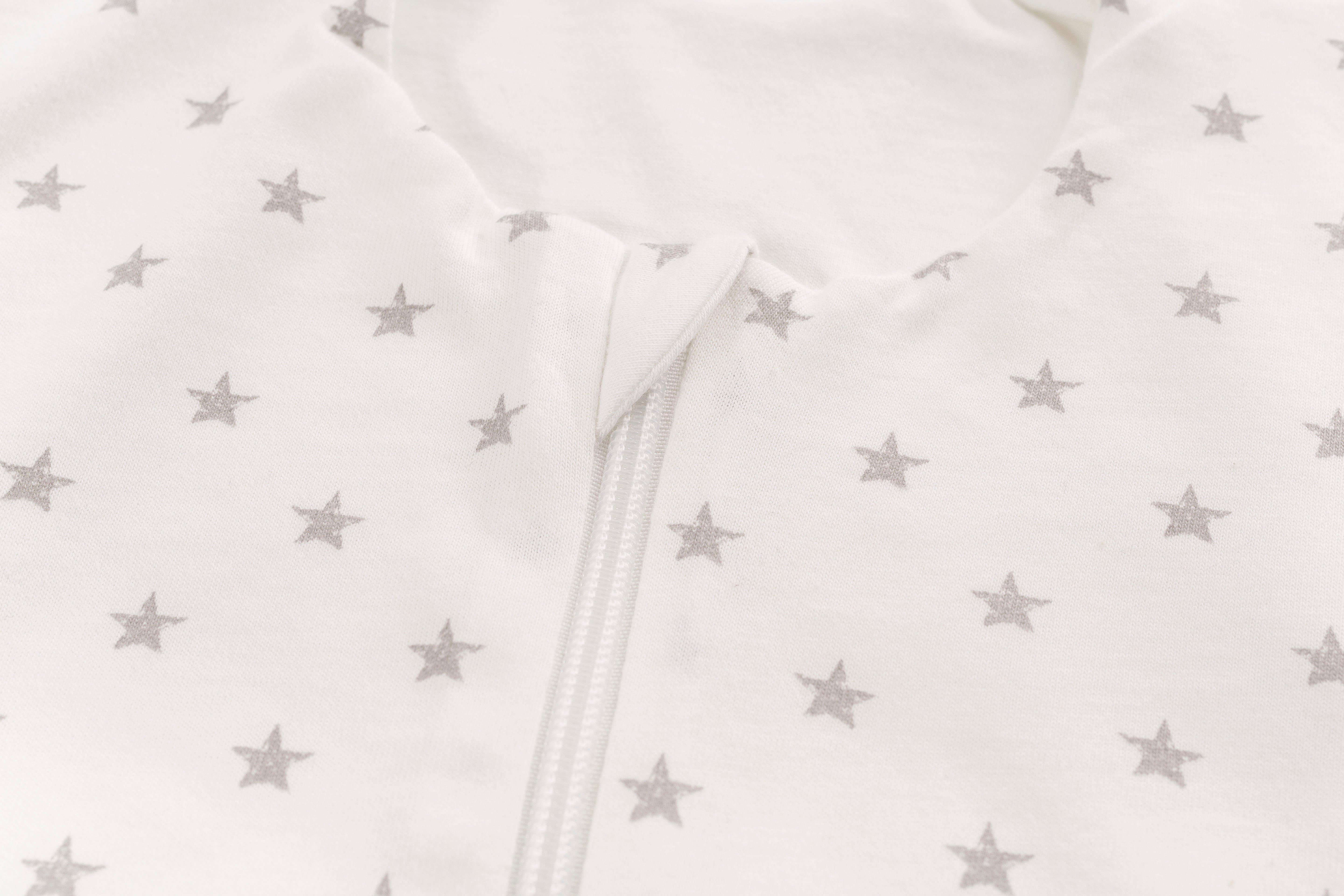 Träumeland Babyschlafsack Sommerschlafsack Sternchen Baumwolle, grau Design tlg) (1 LIEBMICH