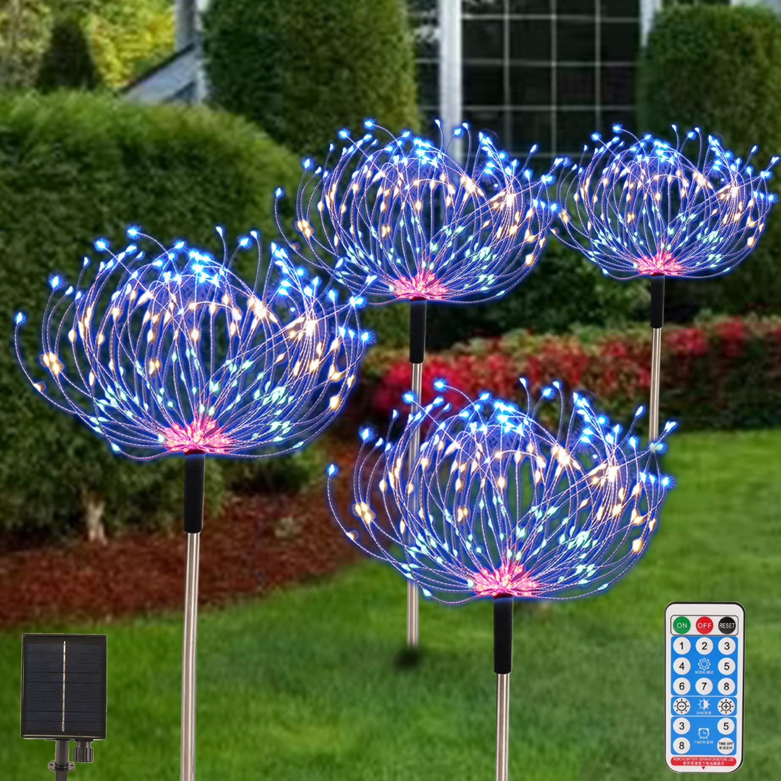 BlingBin LED Gartenleuchte Solar-Lichterketten,4 x 120 günstig online kaufen