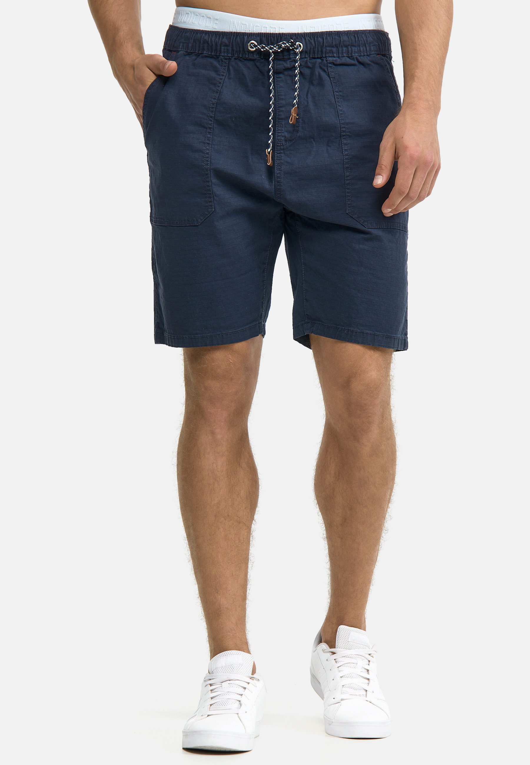 INDICODE Chinoshorts Herren Stoufville Chino Shorts Herrenshorts aus elastischer Baumwoll-Qualität, mit Kordelzug