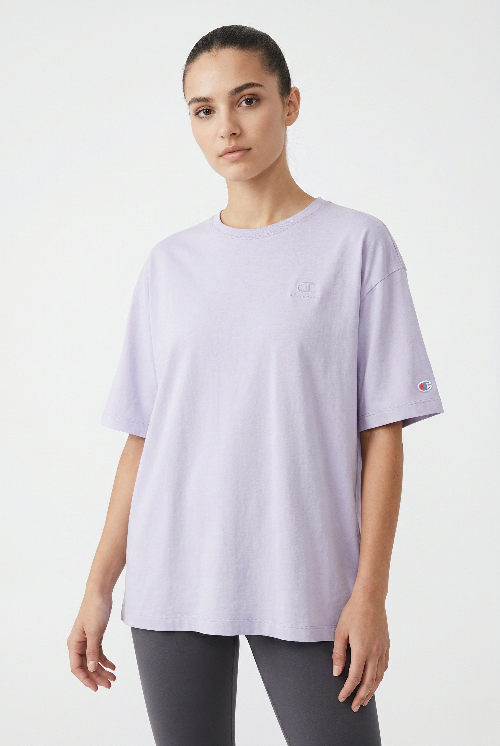 Champion T-Shirt ICONS WASH Oversize T-Shirt mit Rundhalsausschnitt, Kurzarm, aus Baumwolle, Oversize-Schnitt