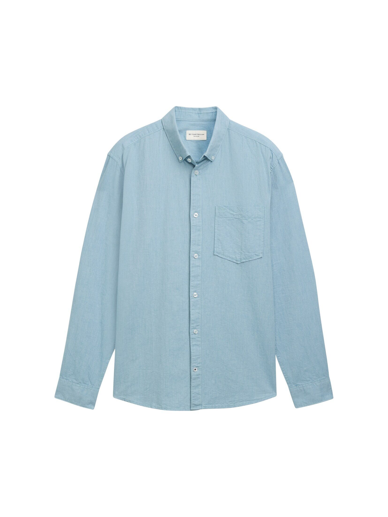 tropical teal chambray