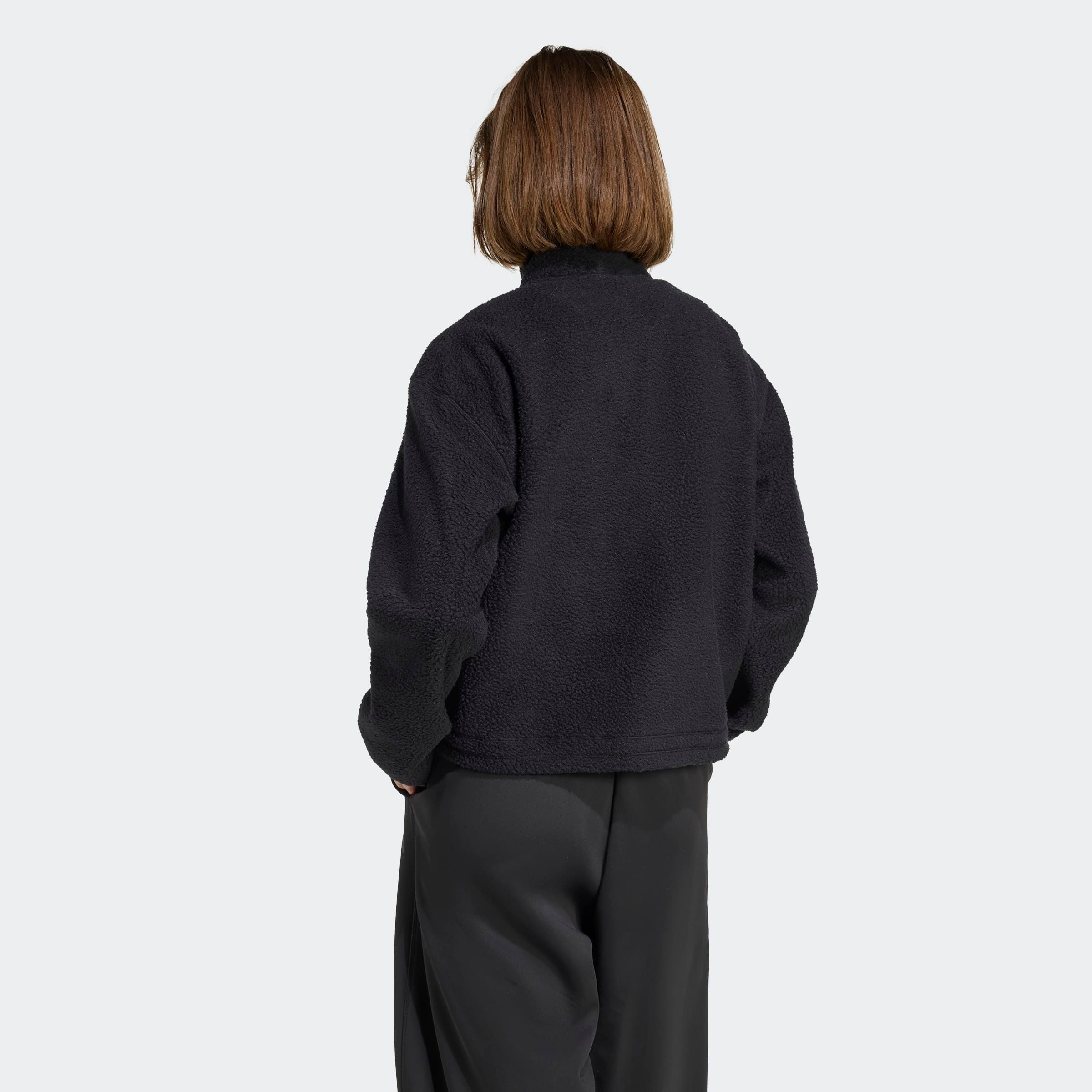 adidas Sportswear Sweatjacke CITY TECH HIGH PILE FLEECE HALF-ZIP
