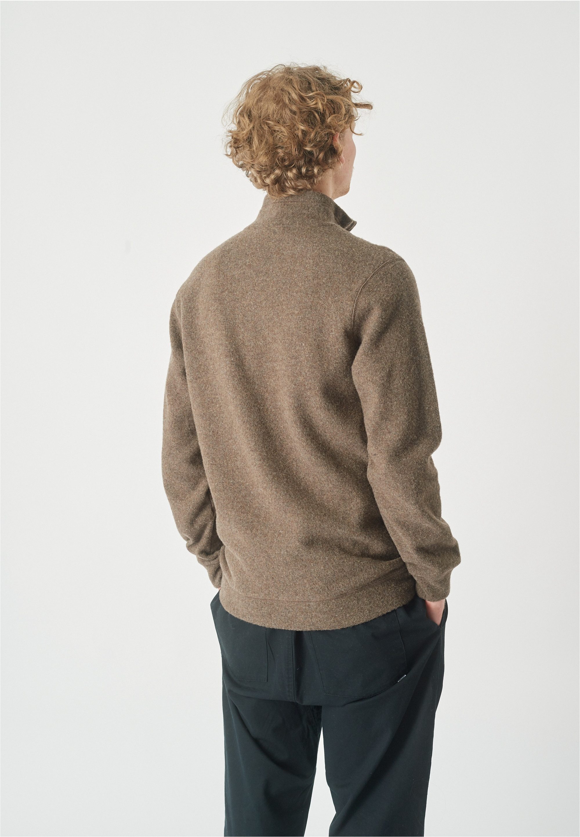 Cleptomanicx Strickpullover Noitch mit gebondeter Jersey-Innenseite