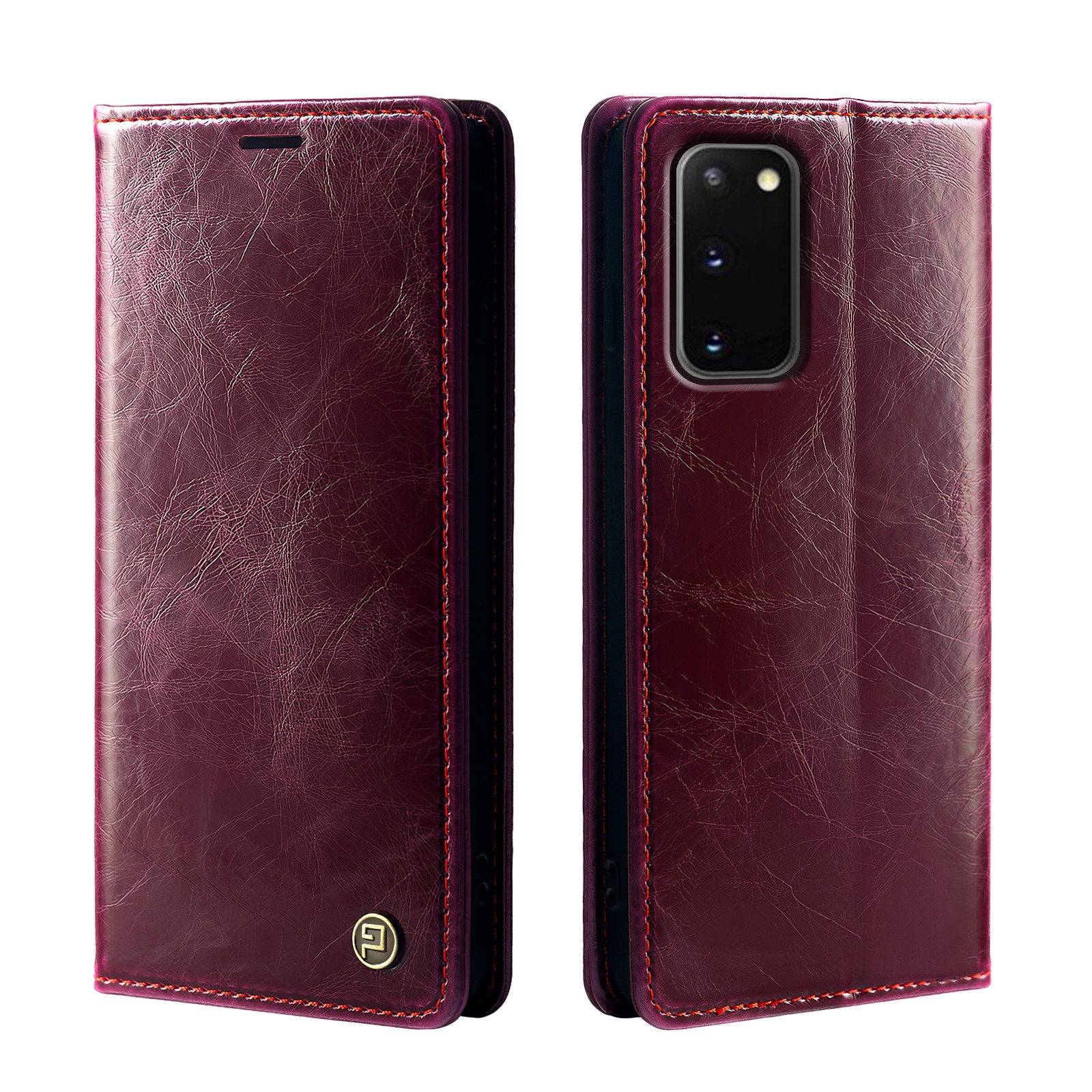 Tec-Expert Handyhülle Tasche Hülle für Samsung Galaxy S20 6.2 Zoll, 6.2, Cover Klapphülle Case mit Kartenfach RFID Schutz aufstellbar