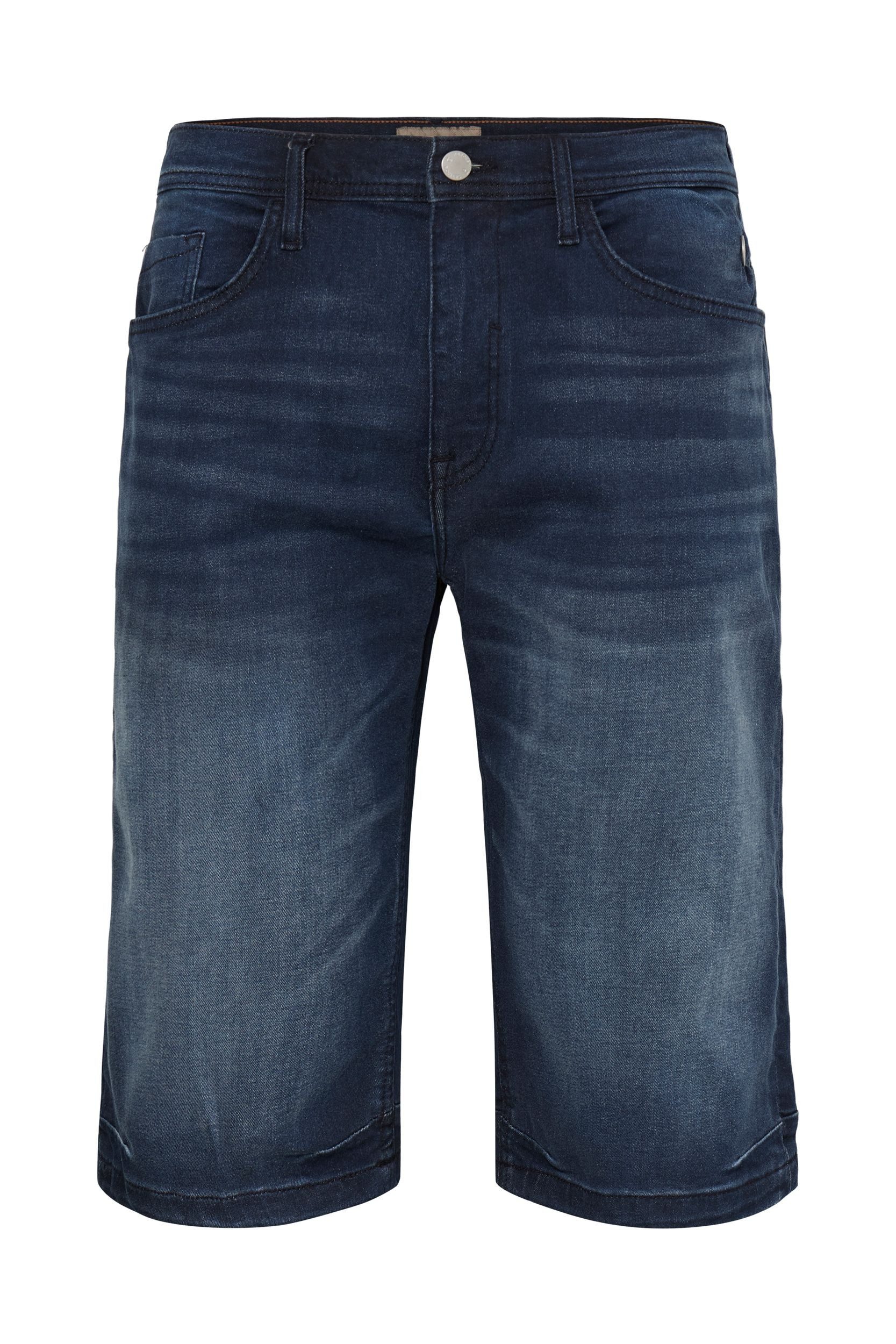Blend Jeansshorts Kurzes Design aus Leinen und Baumwolle für Herren Baumwolle Normal Fit unifarben atmungsaktiv Reißverschluss
