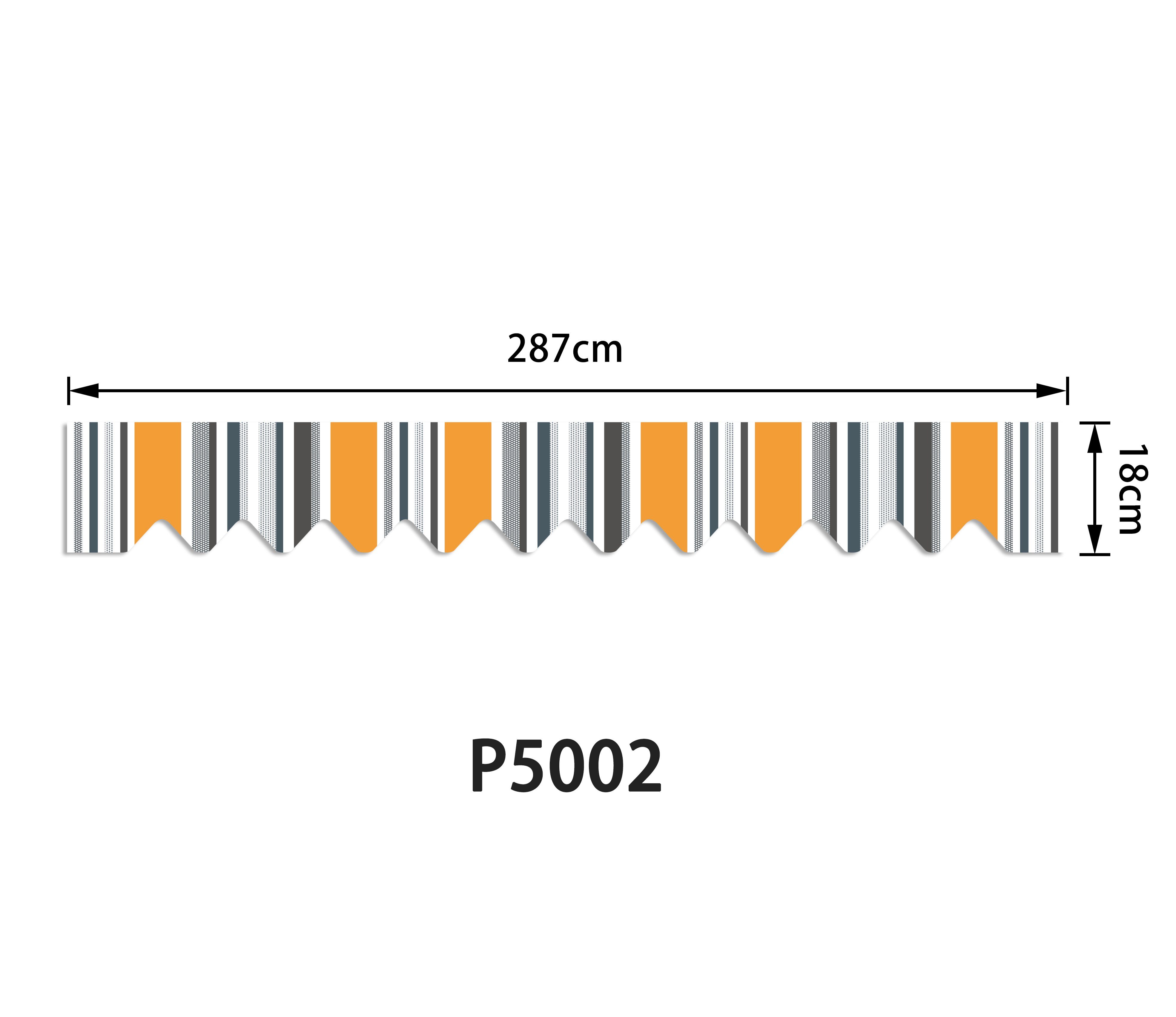 home trends Markise Markisetuch Nur Volant Markisenbespannung Ersatzstoff 18cm breit