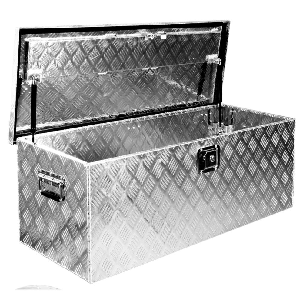 Trucky Anhänger-Deichselbox Truckbox Box Werkzeugkiste Anhängerbox Deichselbox Aluminium D160