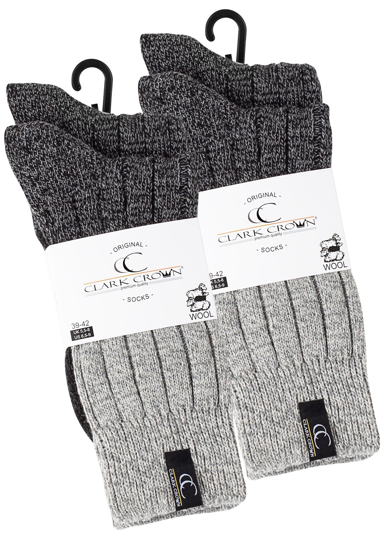 Norwegersocken Wollanteil Clark Crown® (4-Paar) mit