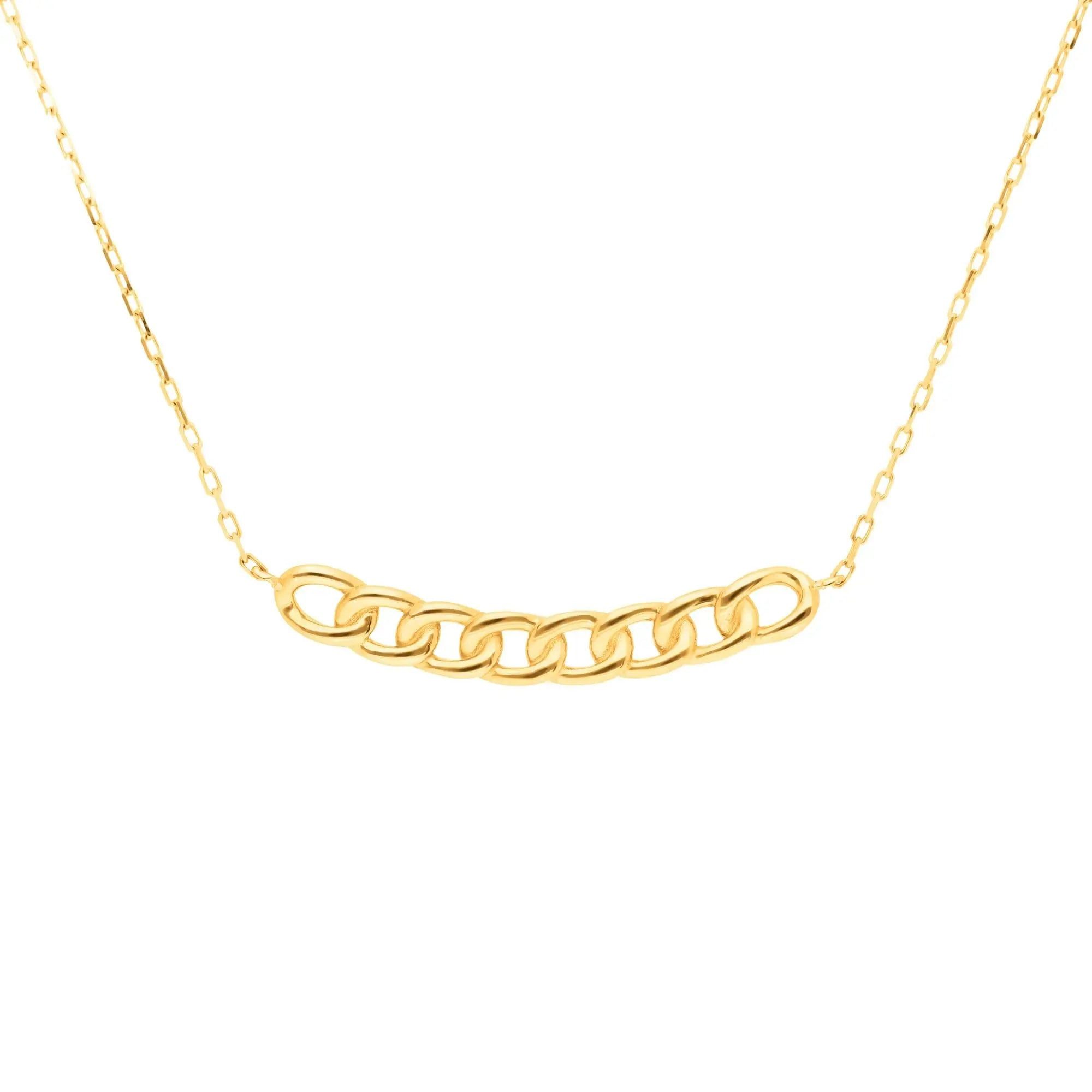 Suzan Gold Kette mit Anhänger 375 Gold Panzerkette Curb