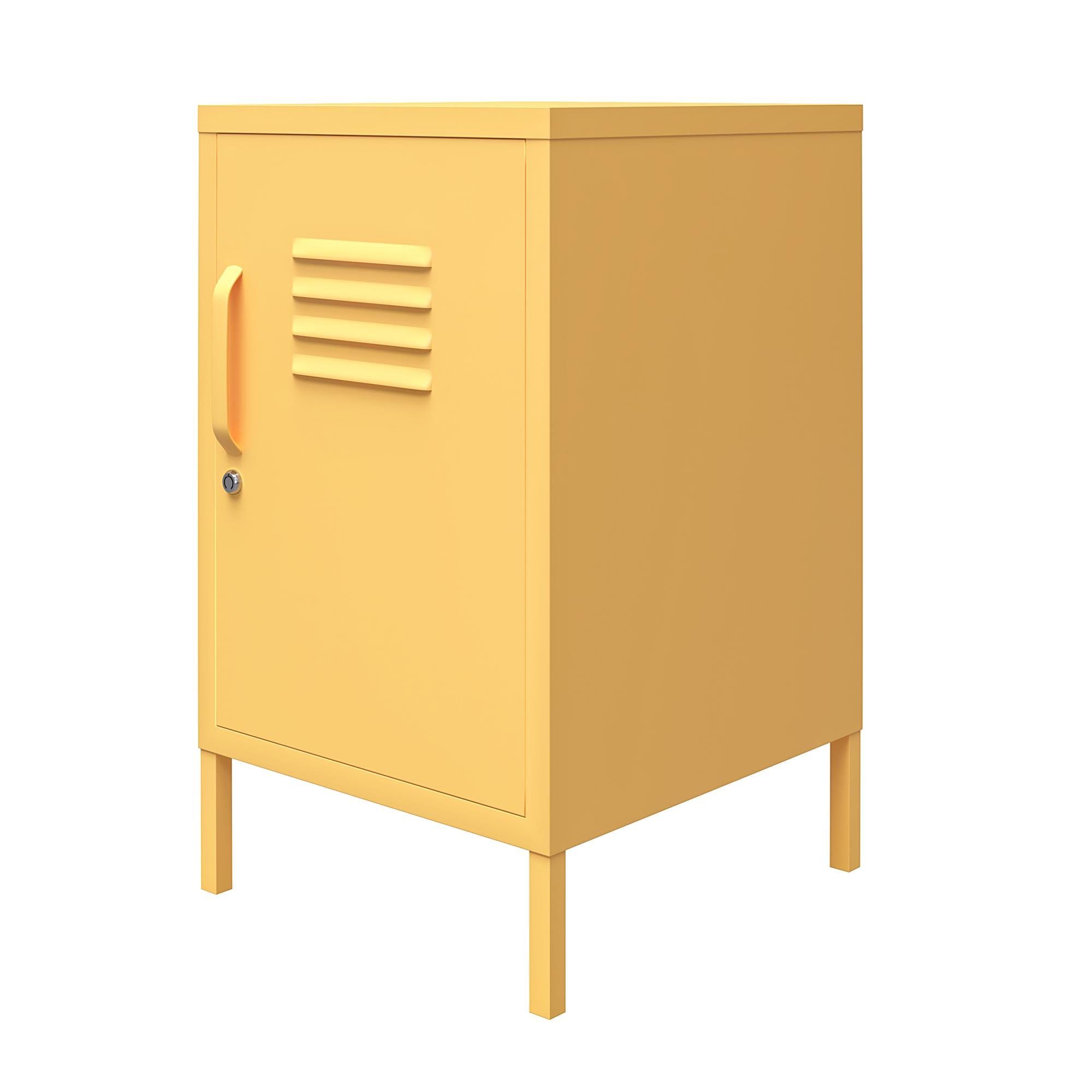 loft24 Nachtschrank Cache Beistellschrank aus Metall, Retro Design