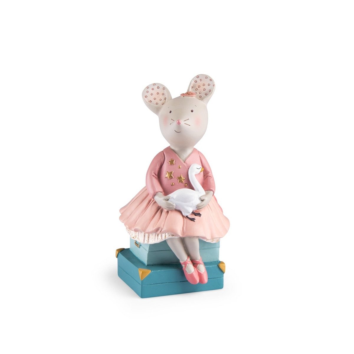 Moulin Roty Spardose Sparbüchse Maus Kunstharz Sparschwein 17,5cm