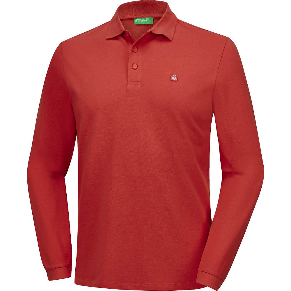 United Colors of Benetton Langarm-Poloshirt mit weicher Qualität für hohen Tragekomfort