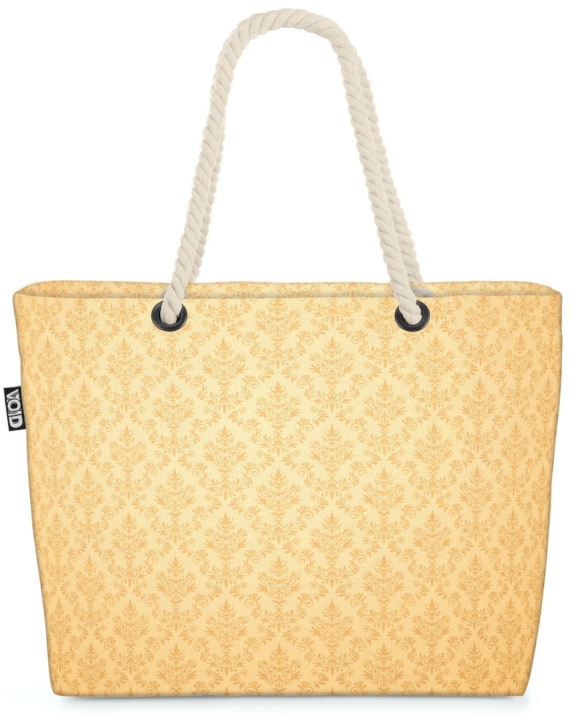 VOID Strandtasche (1-tlg), Goldene Tapete Beach Bag Wandtapete Muster Gemustert golden Blumen geblümt