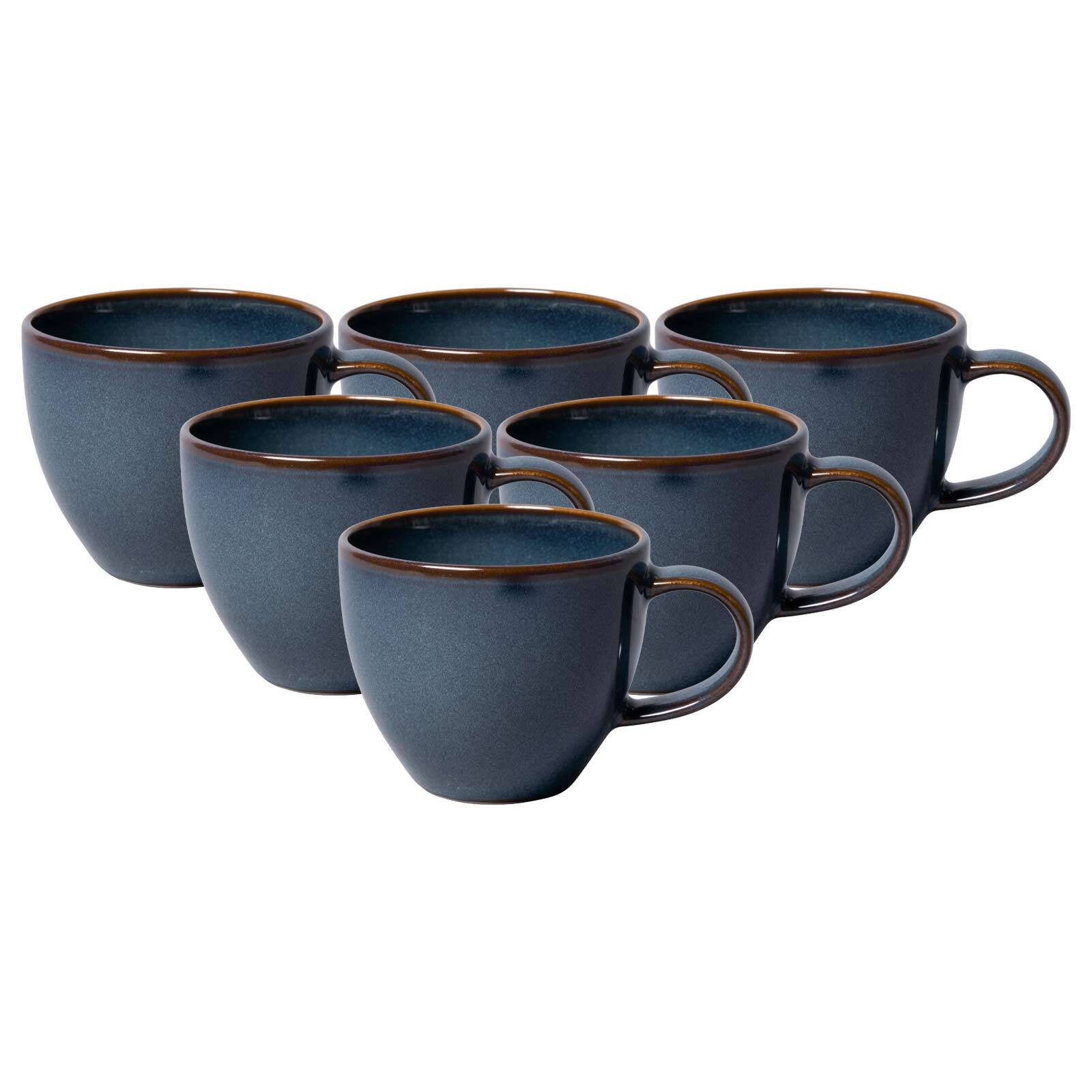 like. by Villeroy & Boch Espressotasse Crafted Denim Espressotassen 60 ml 6er Set, Porzellan