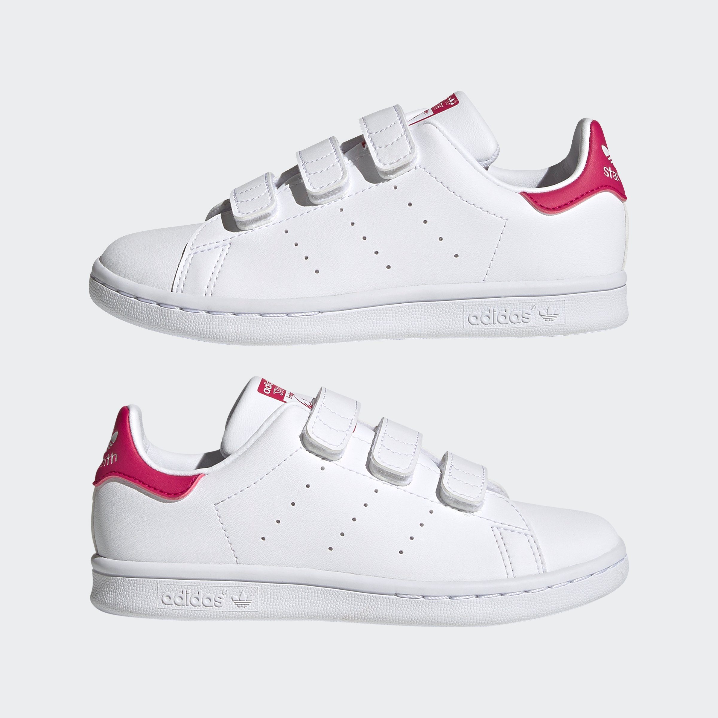 adidas Originals STAN SMITH Cloud / mit White White Pink Cloud Bold Klettverschluss / Sneaker