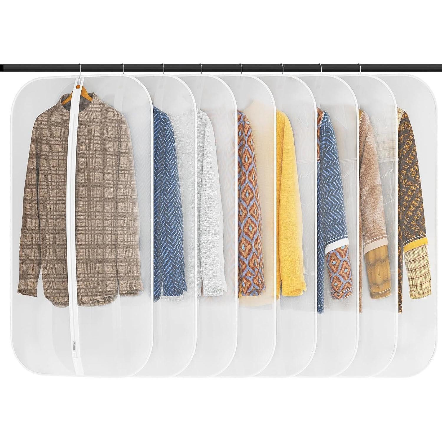 Kleidersack 8er Set Kleidersack 60*100cm Transparent mit Reißverschluss