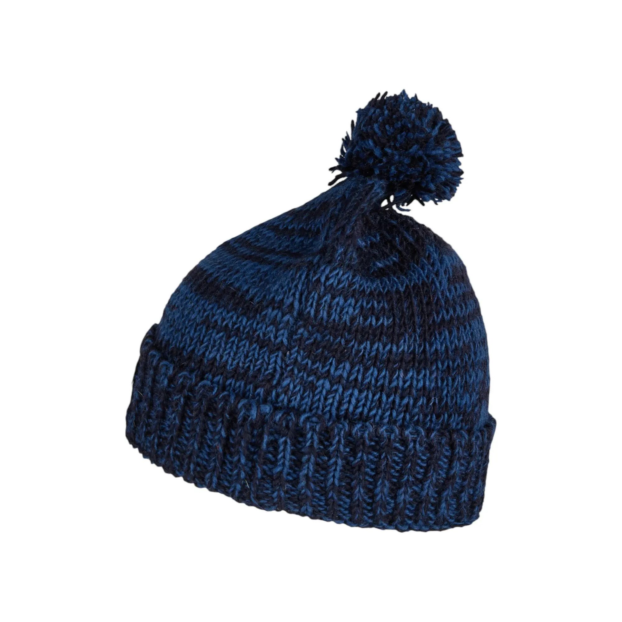 THC Natural Line Bommelmütze THC Schafwoll Pudelmütze 716 blau (1 Stück, 1-St., 1 Stück) Innenfutter: Fleece