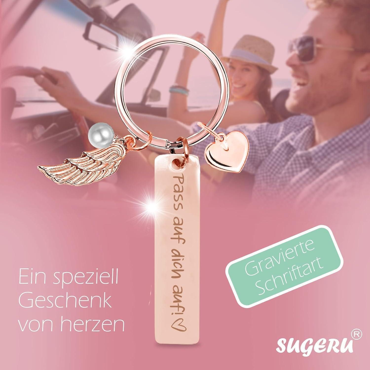 LuxusKollektion Badaccessoire-Set Schlüsselanhänger Herz Auto Rosé-pass auf günstig online kaufen
