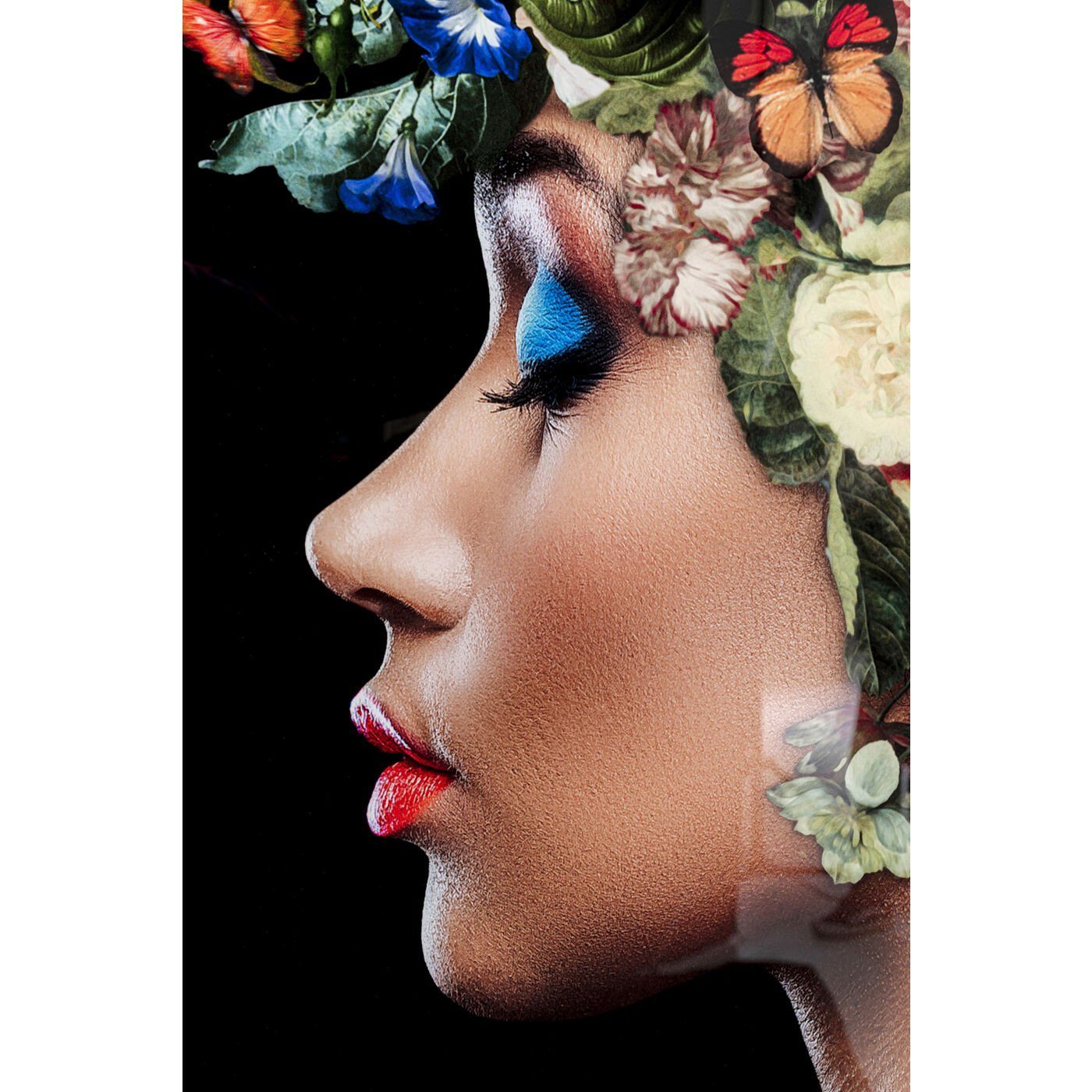 Kare Design Glasbild Bunch of Flowers, Frau, Glasbild, 150x100 cm