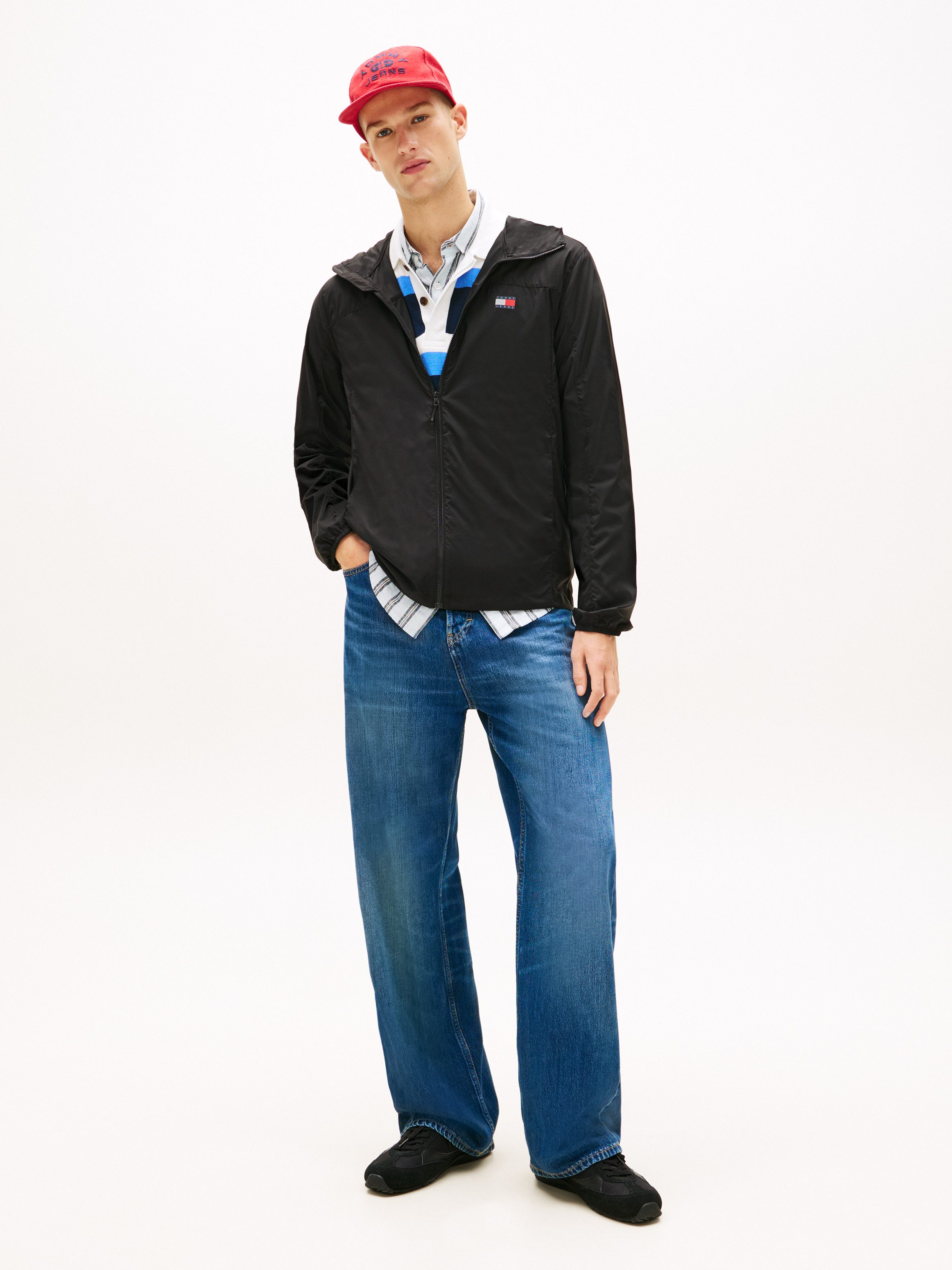 Tommy Jeans Outdoorjacke TJM OUTDOOR SHELL Windsheeter Windjacke Packable Fahrradjacke Regular fit mit Kapuze
