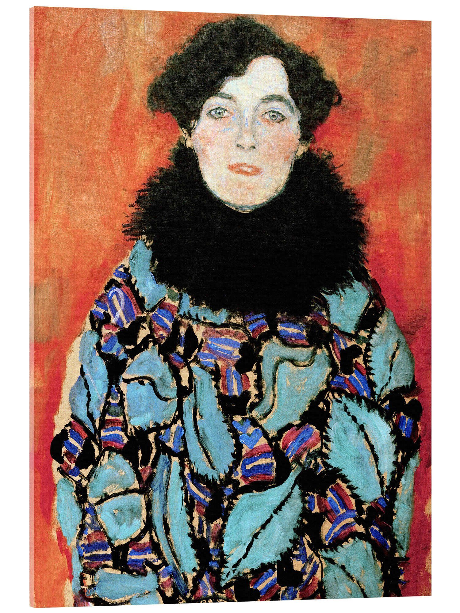 Posterlounge Acrylglasbild Gustav Klimt, Johanna Staude, Wohnzimmer Malerei