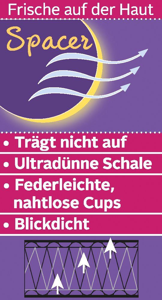LASCANA Schalen-BH Invisible Pink mit Spacer-Schalen, perfekt unter weißer Kleidung, Sommer