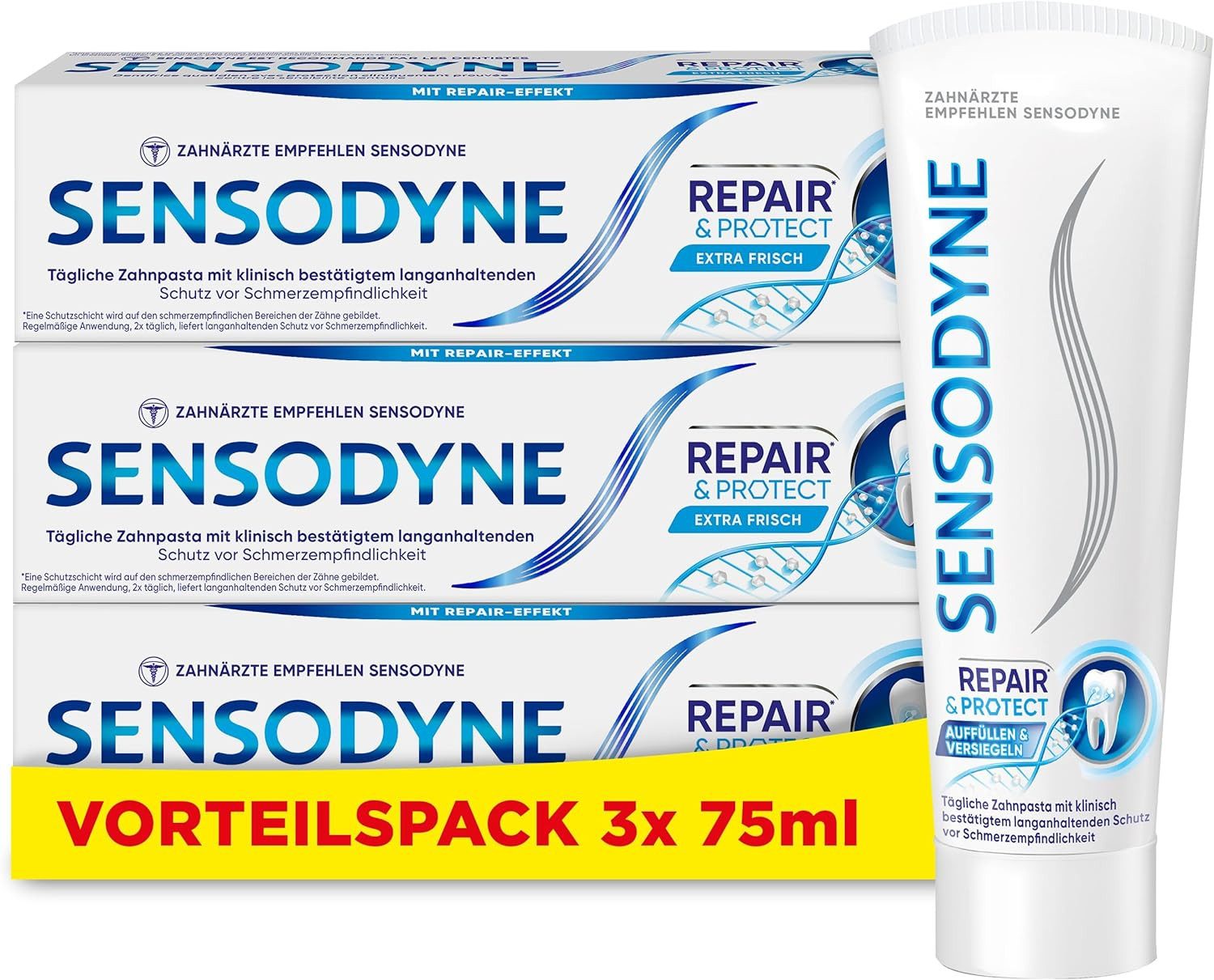 Zahnpasta Repair Protect Zahnpasta 3er Pack 75ml Schmerzempfindliche Zähne