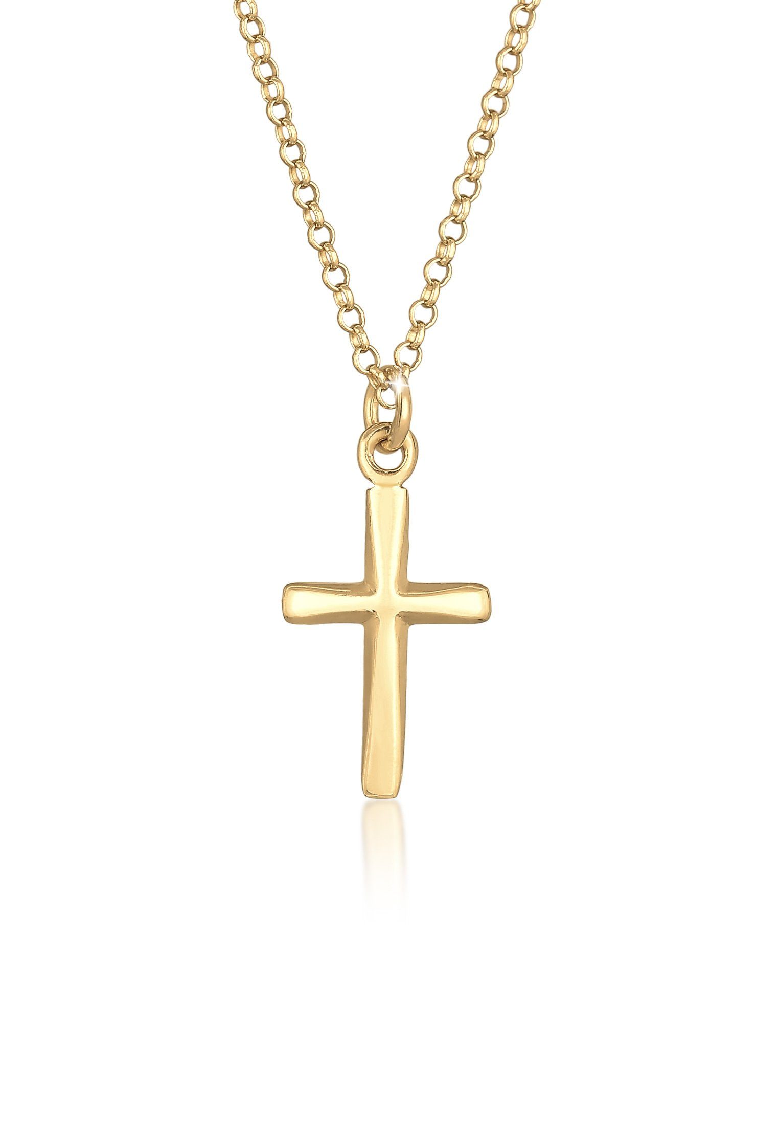 Symbol Silber, Glauben Kreuz Kreuz Filigran 925 Kette Elli Gold mit Anhänger