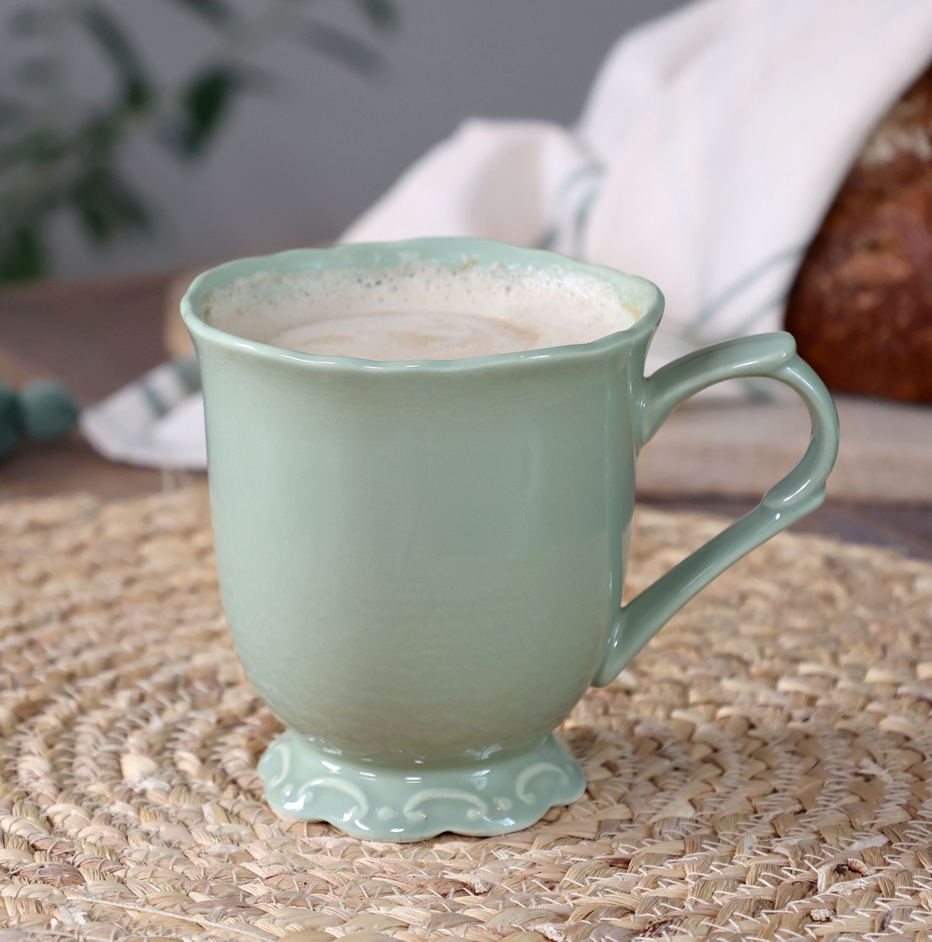 Chic Antique Tasse Chic Antique - Tasse Kaffeetasse Becher 0,3l Provence Porzellan Grün, Porzellan