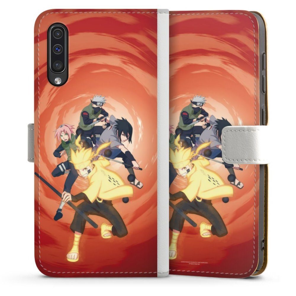 DeinDesign Handyhülle Naruto Shippuden Sasuke Sakura Team 7, Samsung Galaxy A30s Hülle Handy Flip Case Wallet Cover