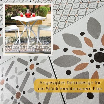 GarPet Outdoor-Bodenplatte 8x Boden Klick Fliesen Platte System Garten Terrasse Balkon Kunststoff