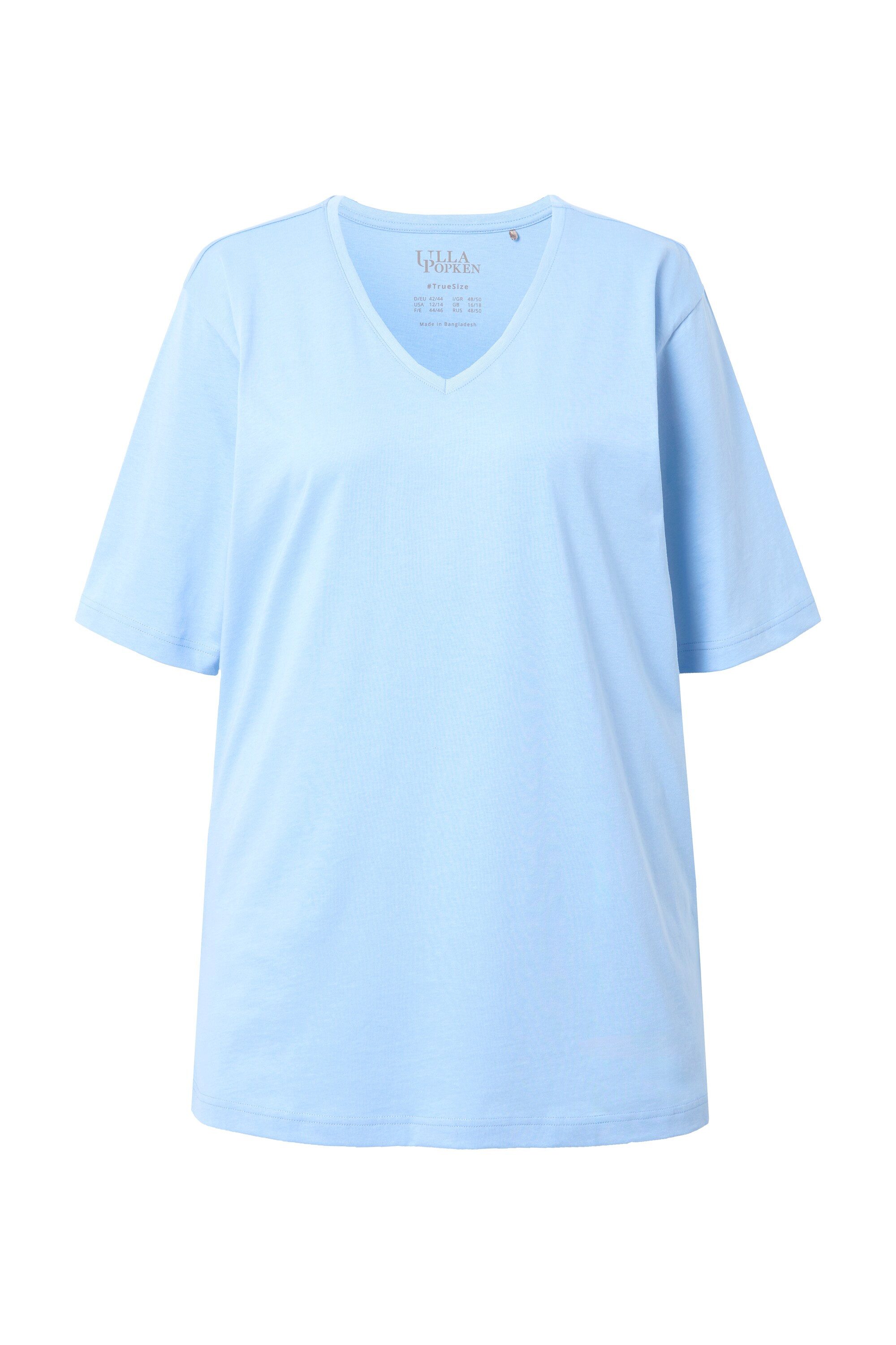 Ulla Popken T-Shirt T-Shirt V-Ausschnitt Relaxed günstig online kaufen