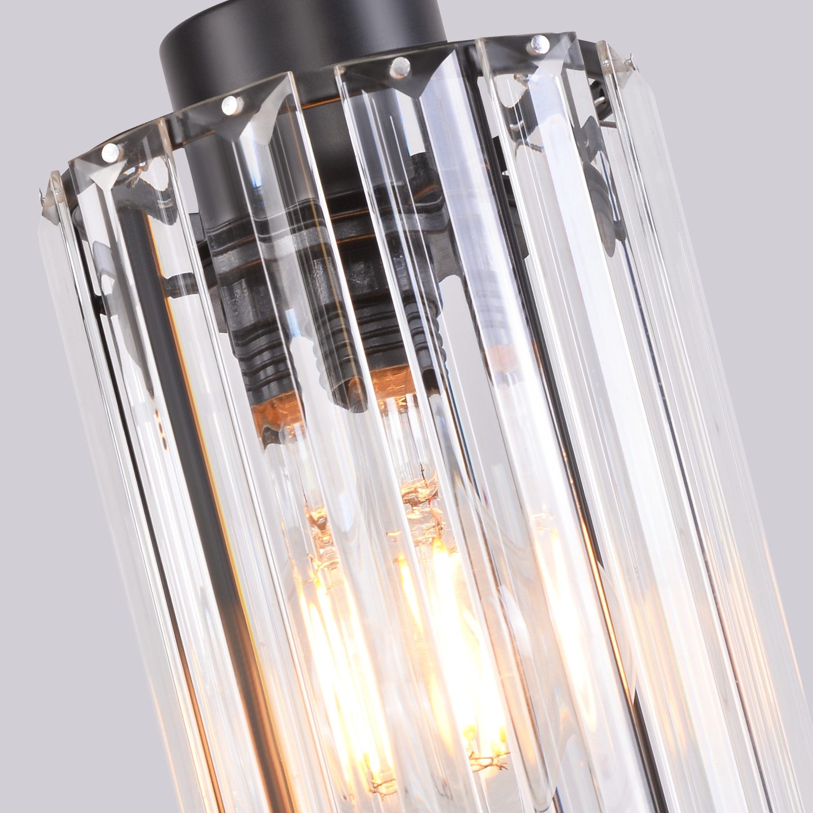 Nettlife Pendelleuchte Kristall Esstisch Schwarz Modern 1/3/4 Flammig E27 Hängeleuchte, LED wechselbar, Esszimmerlampe für Wohnzimmer Schlafzimmer Küche – Bild 4 von 5
