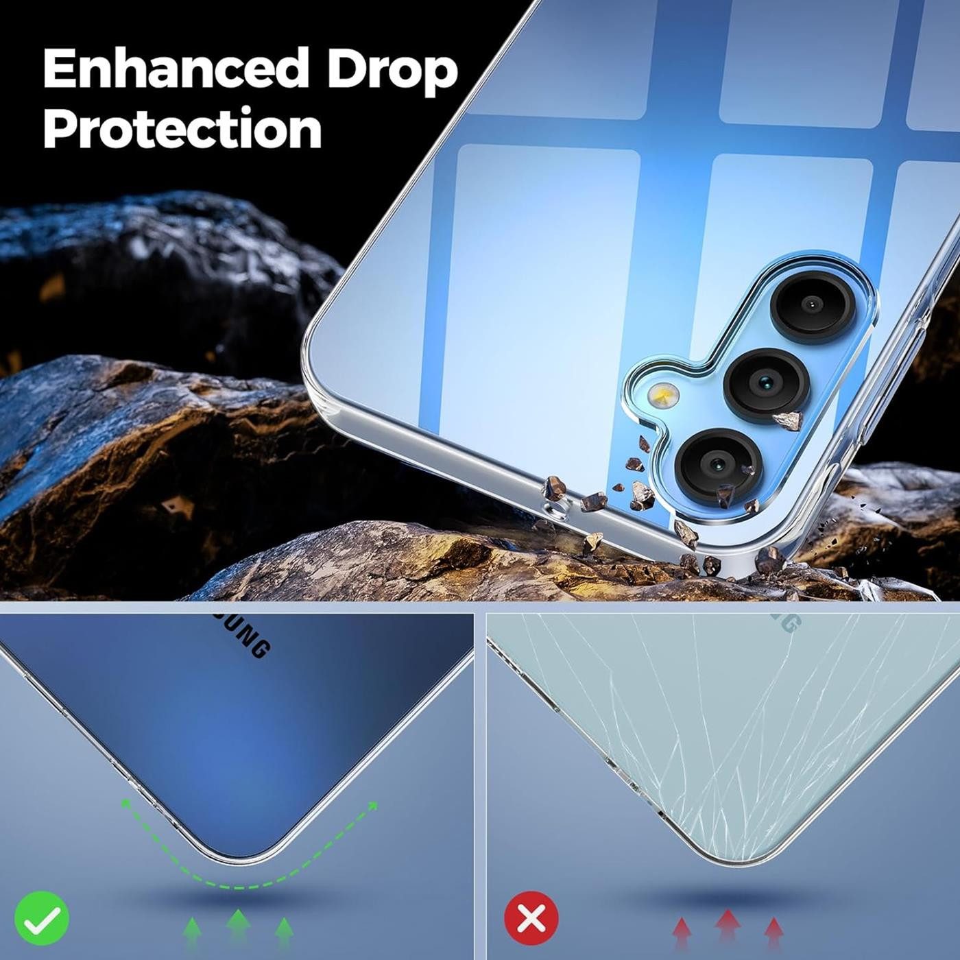 CoolGadget Handyhülle Transparent Ultra Slim Case für Samsung Galaxy A16 5G 6,7 Zoll, Silikon Hülle Dünne Schutzhülle für Samsung A16 5G Hülle – Bild 4 von 5