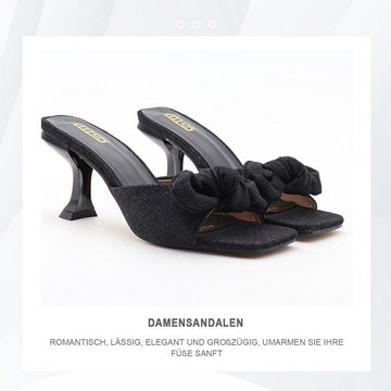 Daisred Sandalen Damen Hausschuhe Abendschuhe Slippers High-Heel-Sandalette
