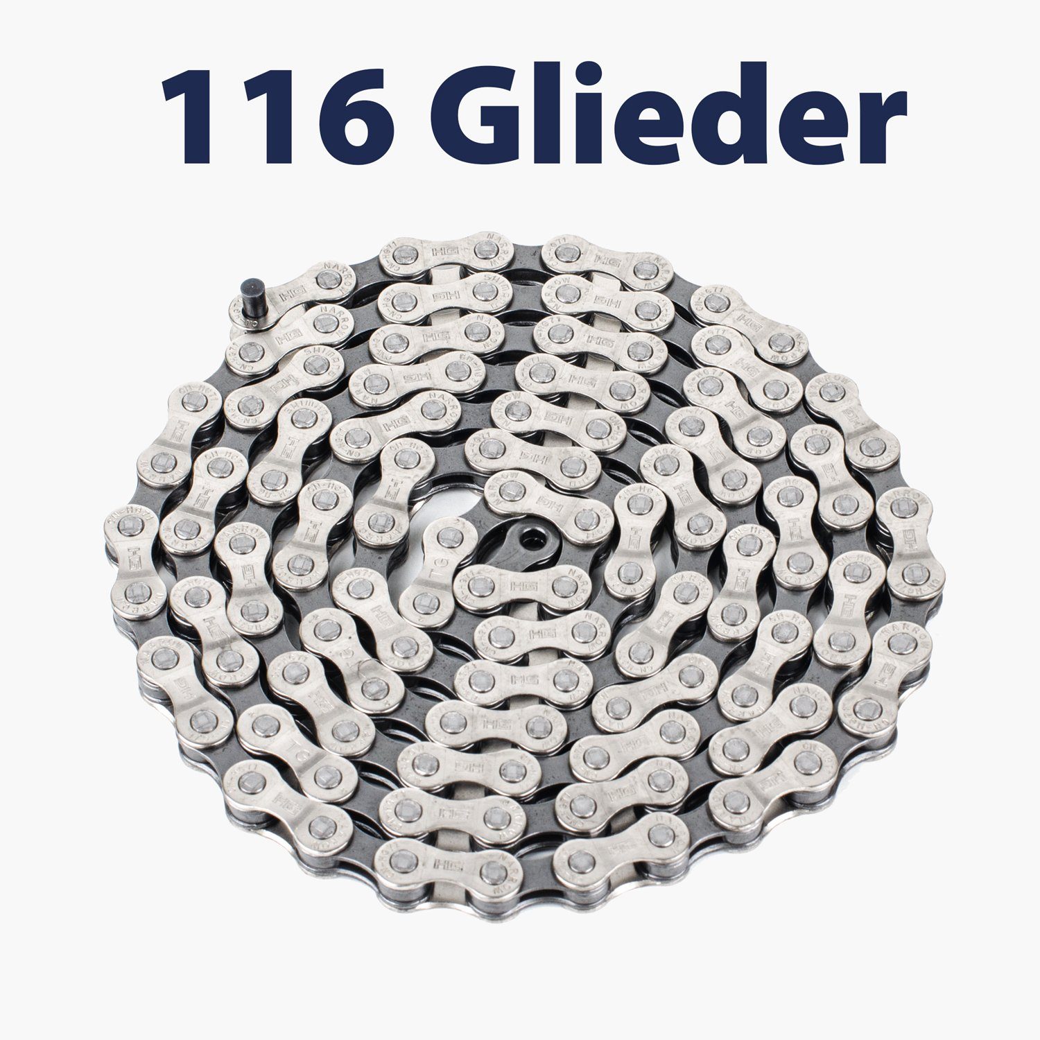 Shimano Fahrradkette CN-HG71 Kette 116 Glieder, auch für E-Bike, BULK Verpackt (1-St) 6/7/8-Fach