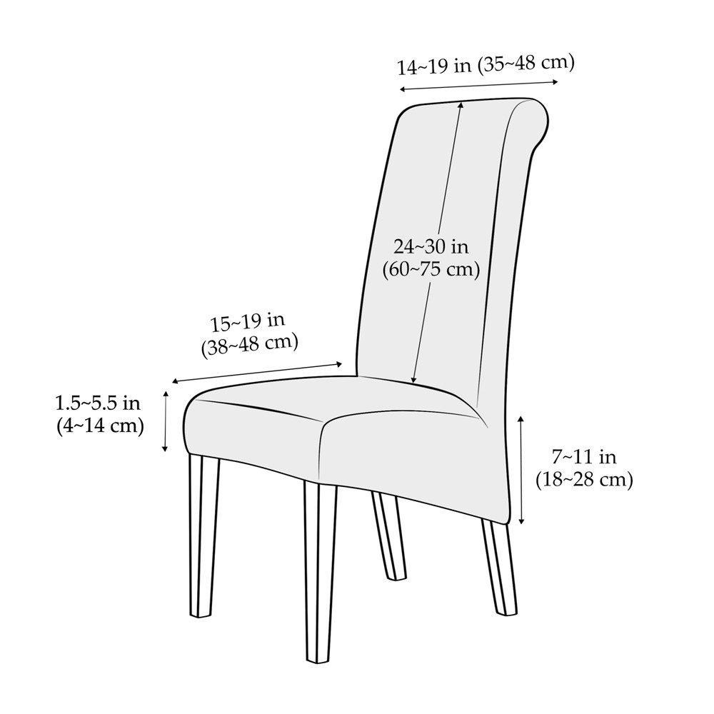 Minicloss Stuhlhusse Universal Stretch Stuhlhussen Moderne Jacquard Husse, Abnehmbare, Stuhlbezug Abdeckung Esszimmer überzug Bi-Elastic Spannbezug – Bild 2 von 5