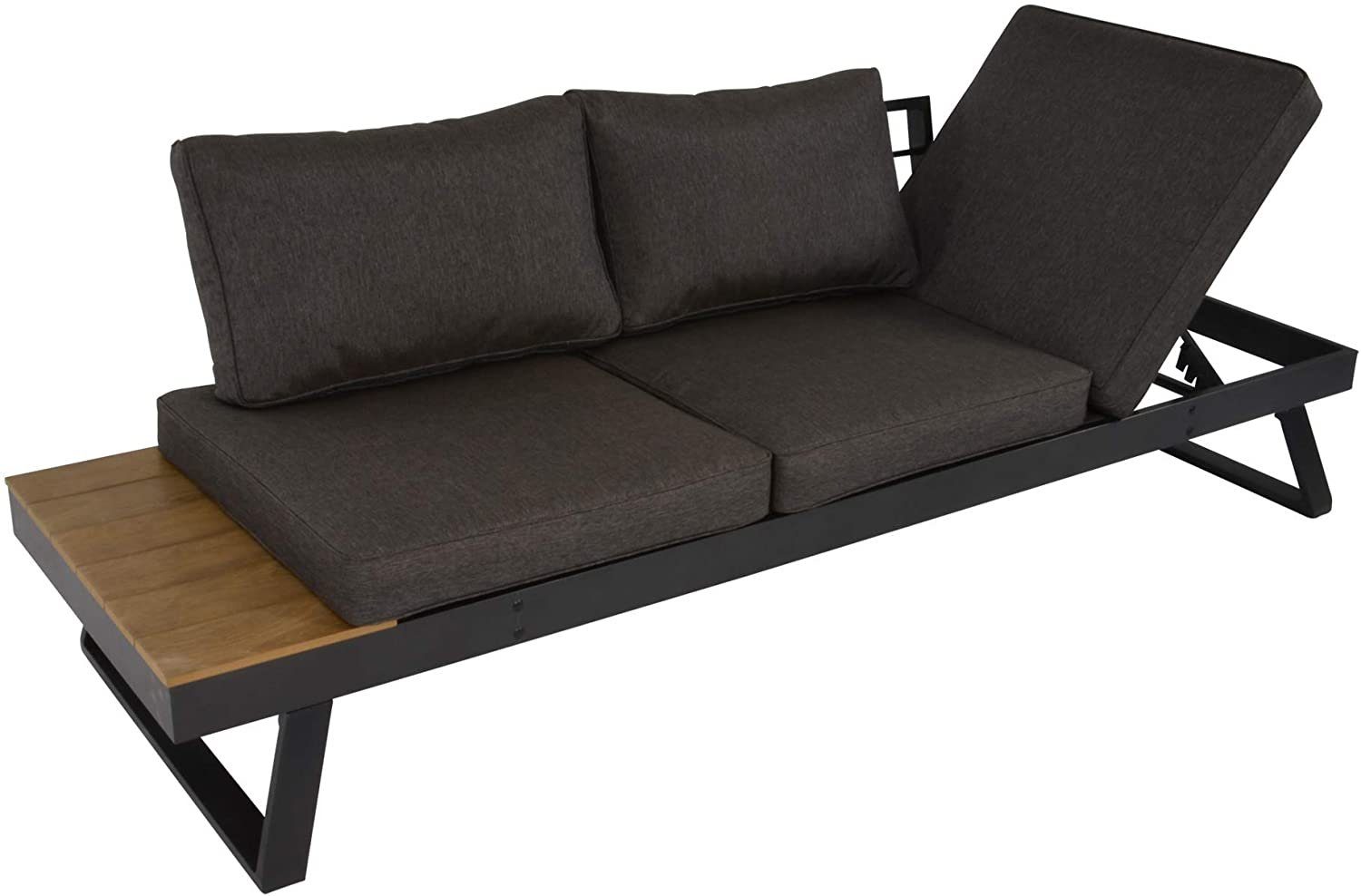 Lesli Living Gartenbank »Loungebank Liege Gartenliege mit Tisch Bank Arezzo  228x78x67cm«