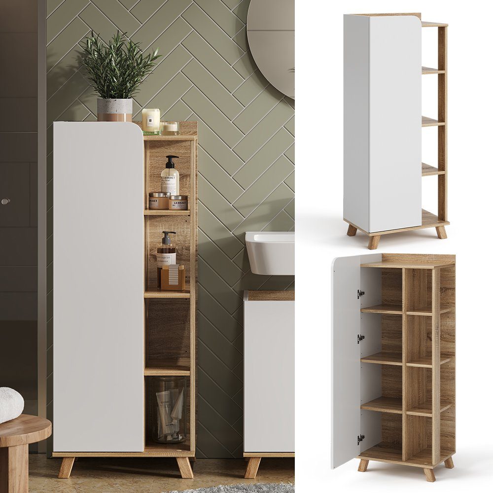 Vicco Midischrank Karen, Sonoma/Weiß, 50 x günstig online kaufen